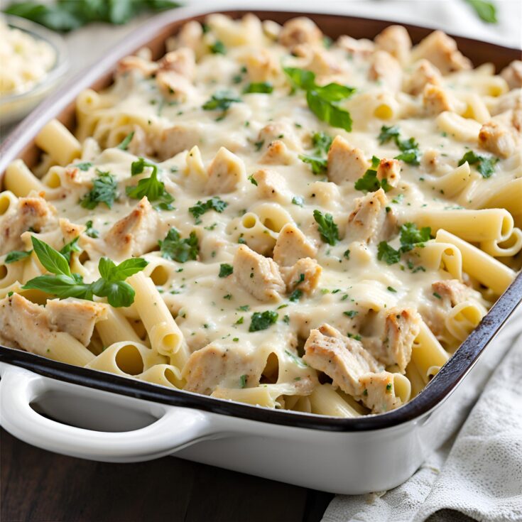 Chicken Alfredo Pasta Bake Recipe