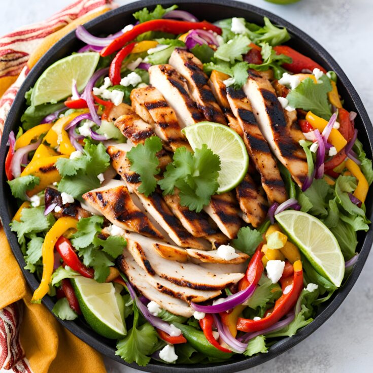 Grilled Chili Lime Chicken Fajita Salad Recipe