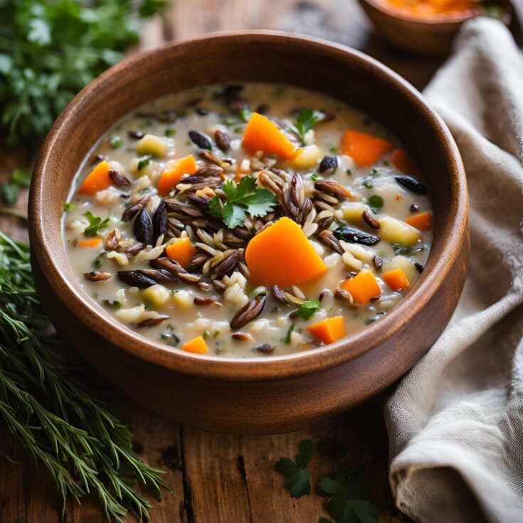 Cozy Autumn Wild Rice Soup Recipe